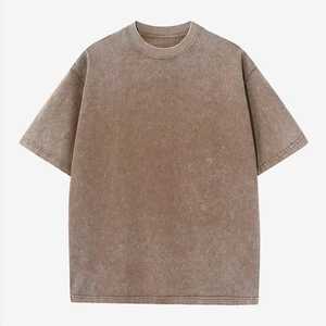 Camiseta de Algodón Oversize para Hombre, Azul Sólido, Cuello Redondo, Manga Corta, Estilo Casual, Tejido Jersey, Teñido Liso, Corte Regular - Product Image 3