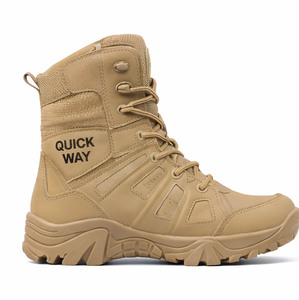 <b>Men</b>’s Tactical Work <b>Boots</b> 8-Inch Side Zip Leather Outdoor Hiking <b>Boots</b> - Product Image 2