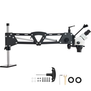 Microscopio per Gioielli con Ingrandimento 7X-45X, Oculare 10X, Supporto a Molla Multidirezionale per Micro Gioielli Incastonati - Product Image 1