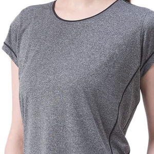 Camisetas Deportivas de Alta Calidad para Mujer, Corte Ajustado, Cuello en V, a Rayas, Ecológicas, para Entrenamiento, Running y Gimnasio, Poliéster/Algodón - Product Image 6