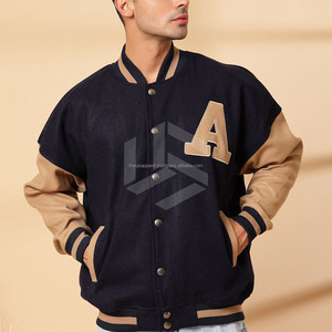 OEM Plus Size Winter Baseball <b>Jacket</b> Blank Cotton/Fleece American <b>Flight</b> Unisex Varsity <b>Jackets</b> Waterproof Breathable Windproof - Product Image 5