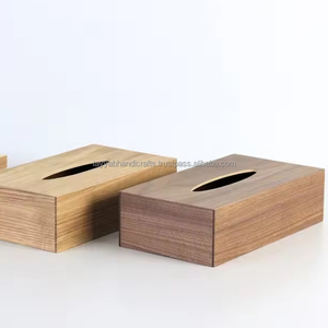 Vente chaude Vie Naturelle Écologique Rectangulaire Bambou En Bois Émail Conception Florale Boîte À Mouchoirs Porte-Papier - Product Image 1