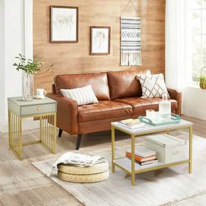 Moderno tavolino da caffè a 2 pezzi con cassetto e mensola - Product Image 3