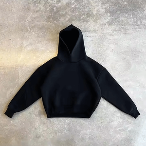 Ensemble survêtement homme de haute qualité, comprenant un sweat à capuche et un pantalon de survêtement court, en molleton de coton épais 600 g/m², style streetwear uni - Product Image 4