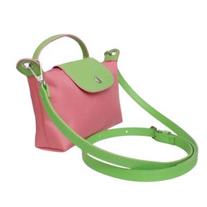 <b>Pink</b> Nylon Mini Pouch Handle Strap Women Fashion Bag Crossbody <b>Purse</b> Adjustable Strap Small Shoulder Bag Travel Accessory Gift - Product Image 1