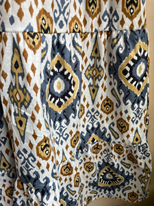 Robe d'été sans manches en coton imprimé Ikat, col en V, style indien, maxi-robe à volants pour femme, collection 2026, best-seller - Product Image 4