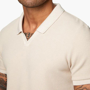 Nouveaux polos de sport à manches courtes en tricot personnalisés avec logo brodé, polos pour hommes en taille plus, polos respirants à prix avantageux - Product Image 3