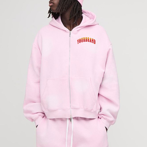Sudadera con Capucha Oversize Rosa YOURBRAND, de Felpa de Algodón, Casual, Unisex, para Otoño - Product Image 2