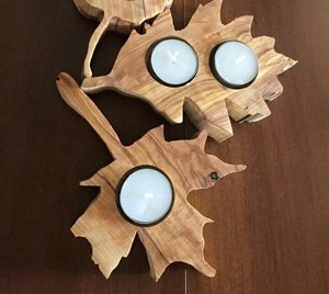 Support de bougie imprimé en bois pour la maison, les mariages, les événements, les cadeaux – Chic, découpé au laser, en forme de bol, pour la table et l'aromathérapie - Product Image 4