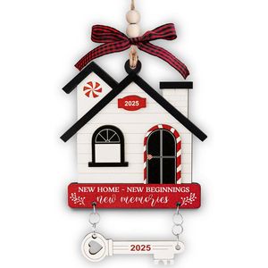 Nuovo Ornamento in Legno per la Casa 2025, Idee Regalo per Inaugurazione Casa e Natale, Primo Ornamento per l'Albero di Natale - Product Image 1