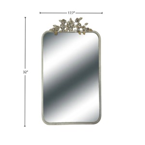 Premium Quality Floral <b>Metal</b> <b>Frame</b> Mirror Ideal For Bathroom Wash Basin And Lobby Interior Styling Wholesale From India - Product Image 4