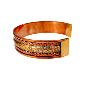 Pure Copper Twisted Bangle Cuff For <b>Men</b> And Women Adjustable Open Design Solid Copper Metal Craft <b>Bracelet</b> Wholesale Traditional - Product Image 5