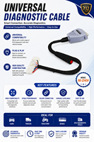 Alat Diagnostik Mobil Universal OBD2 Code Reader dengan Konektor USB dan Dukungan 12-24V untuk Santro Xing Kompatibel Android