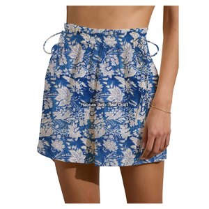 Shorts d'été pour femmes, imprimés à la main, avec cordon de serrage, pour la plage et la maison - Product Image 1