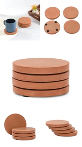 Posavasos Decorativos Modernos de Arcilla para Tazas de Café y Vasos, con Acabado Artesanal para Mesas de Comedor y Salas de Estar - Product Image 2