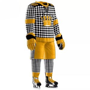 Uniformes de hockey sur glace sublimés professionnels, haute qualité, respirants, camouflage, ensemble complet, logo personnalisé, équipement d'équipe - Product Image 2