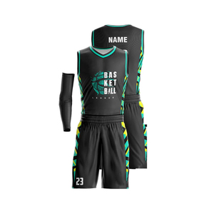 Kit de Cancha de Baloncesto Profesional Elite - 100% Poliéster, Impresión por Transferencia de Calor, Logotipo del Equipo Personalizable - Product Image 3