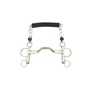 Bocado de Doble Articulación Pelham de Acero Inoxidable con Boquilla de Plata Alemana de 5 Pulgadas para Montar a Caballo - Product Image 6