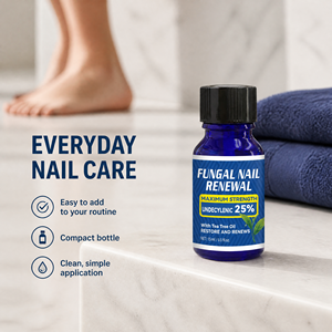 Solution Réparatrice pour Ongles Fongiques 25% Acide Undécylénique Huile d'Arbre à Thé Gouttes Anti-Fongiques Traitement des Ongles des Pieds 2 Flacons avec Lime - Product Image 3