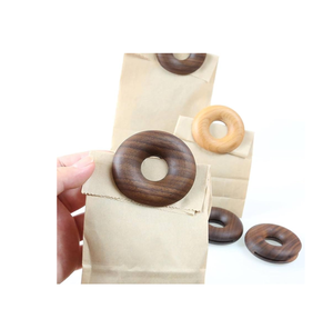 Clip de Madera Único en Forma de Donut para Sellar Bolsas, al Precio Más Bajo, para la Cocina del Hogar - Product Image 2