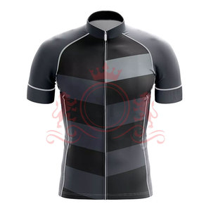 Ensemble maillot et short de cyclisme pour homme, rouge avec accents noirs, respirant, polyester, design sans coutures, pour adultes - Product Image 3
