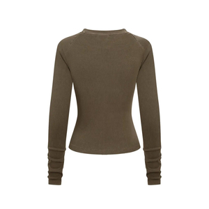 Sweat-shirts à col rond surdimensionnés avec logo personnalisé imprimé, 100% coton, sweat-shirt surdimensionné épais, lavage à l'acide, streetwear - Product Image 2