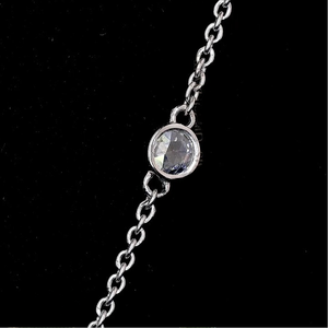 Collar con Colgante de Doble Diamante en Forma de Corazón y Pera, Cadena de Oro Blanco para Mujer, Ideal para Compromiso, Boda, Aniversario, Fiesta, Estilo HIPHOPSTAR - Product Image 2