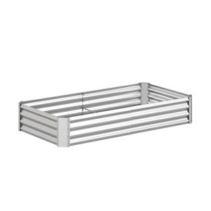Galvanized Steel 6x3x1 Ft Raised Garden Bed Outdoor Planter Box for <b>Vegetables</b> Flowers Herbs-Flower <b>Pots</b> & Planters - Product Image 3