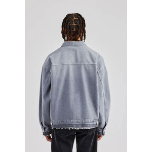 Hot Selling Men's Canvas <b>Denim</b> <b>Jacket</b> with Front Custom Logo Breathable Winter Casual Wear Custom Color & Logo Options - Product Image 2