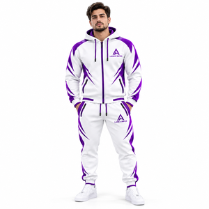 Survêtement personnalisé imprimé par sublimation pour équipes sportives, tenue d'entraînement athlétique personnalisée, veste et pantalon légers et respirants - Product Image 2