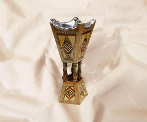 Traditional Carved Wooden Incense Censer Box With Covered Smoke Ventilation Design Hinged Top And Inner Metal Cup For Temple - Product Image 1