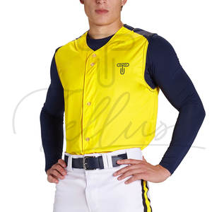 Camiseta de Béisbol Estampada de Alta Calidad para Hombre, Sin Mangas, Manga Corta, Colores Personalizados, Ropa Deportiva al por Mayor - Product Image 4