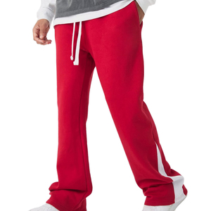 Casual Men's Wide Leg Flared <b>Trousers</b> Embroidered Office Professional Wear - Product Image 1