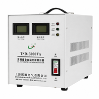 Stabilisateur/Régulateur de tension monophasé AC TND AVR 3kVA 220V avec moteur servo en cuivre, écran LCD, efficacité 95%, refroidissement par air