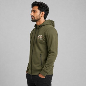 Sudadera con Capucha y Cremallera para Hombre, Sudadera con Capucha Cálida y Cómoda, Chaqueta con Cremallera Completa para Uso Casual y al Aire Libre en Invierno - Product Image 2