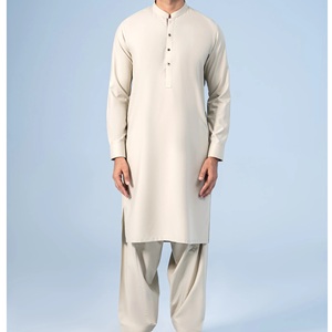 Latest Design Islamic Men Shalwar Kameez with Side Pockets New Fashionable Party Wear Ethnic 2pcs Set All Seasons Mehndi Suits - Product Image 4