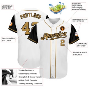 Camiseta de Béisbol Personalizada de Alta Calidad, Impresa, de Secado Rápido, Transpirable, 100% Poliéster, Tejido de Malla, Unisex para Adultos - Product Image 3
