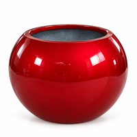 Large Outdoor Fiberglass Planter With UV Resistant Paint Round Garden Pot Stylish Decorative Wholesale Container For Home