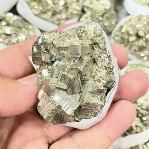 Pirita Natural Premium de Perú, Clúster de Cristales, Espécimen Mineral, Cristal Curativo, Piedra de Pirita Dorada, Decoración, Colección, Amuleto del Amor - Product Image 2