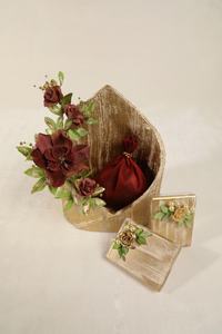 ตะกร้าใส่ช่อดอกไม้ผ้าคุณภาพพรีเมียม ปรับแต่งได้ ทนทาน ออกแบบมาเป็นพิเศษสำหรับงานแต่งงาน ของชำร่วยสวยงาม ห่อของขวัญให้ดูหรูหรา - Product Image 2