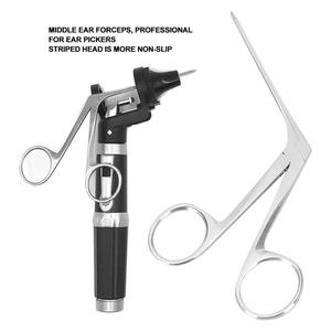 Pinzas Microquirúrgicas de Acero Inoxidable para Limpieza de Oídos, Instrumento Médico Manual Tipo Cocodrilo para Otorrinolaringología (ENT) con Certificación CE - Product Image 2