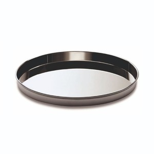 Wholesale Round Stainless Steel Metal Serving Tray Decorative <b>Silver</b> Charger Plate Hotel Restaurant Kitchen <b>Coffee</b> <b>Table</b> Trays - Product Image 2