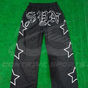 Pantalones de chándal anchos de algodón 100% French Terry para hombre, con estampado de letras personalizado, color liso, al por mayor - Product Image 5