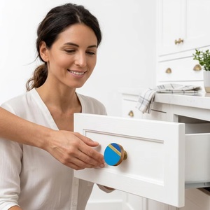 Pomo Moderno de Resina y Madera para Muebles, Ecológico, con Incrustaciones, Fácil Instalación para Cocina, Hogar y Oficina, Diseño Duradero - Product Image 3
