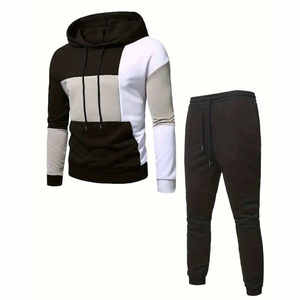 Conjunto Deportivo Informal de Dos Piezas, Pantalones Deportivos y Sudadera con Capucha para Hombre y Mujer, Color/Talla Personalizable, 100% Algodón - Product Image 1