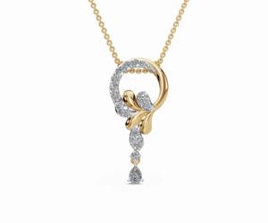 Collier pendentif rond en argent 925 plaqué or, certifié IGI, avec ruban, diamant de laboratoire, bijoux fins pour femmes - Product Image 3