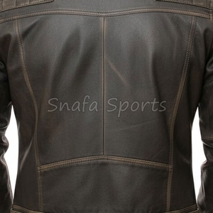 Blouson en cuir classique zippé pour homme, best-seller, vêtement élégant pour homme, blouson bomber pour l'extérieur, en vente - Product Image 5