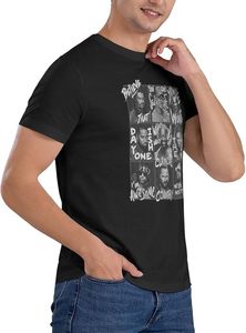 T-shirt imprimé tendance pour homme, col rond, en coton premium, style streetwear décontracté, personnalisable - Product Image 3