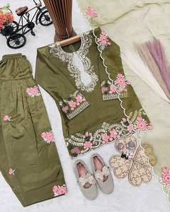 Salwar Kameez para niñas musulmanas, acrílico, invierno, Salwar Kameez para niñas musulmanas, cálido, elegante, bordado, traje tradicional. - Product Image 4