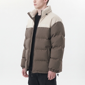 Chaqueta Acolchada para Hombre Hawk Eye con Bloques de Color, Cuello Alto, Abrigo Cálido de Invierno, Cierre de Cremallera, Ajuste Holgado, Estilo Casual - Product Image 6